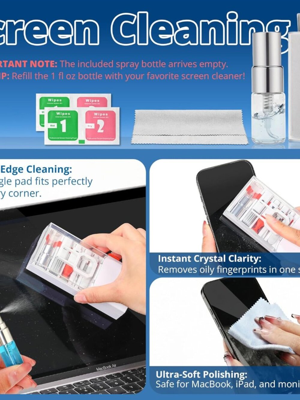 Upgraded Keyboard Cleaning Kit, 13-in-1 Electronics Cleaner Tool with Dust Clean - Picture 4 of 9